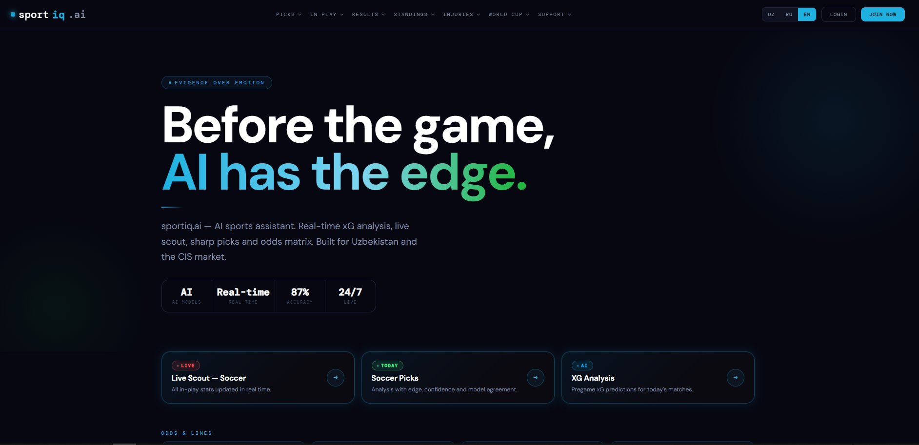 sportiq.ai — AI Βοηθός Αθλητικών